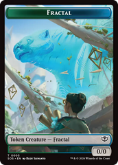 Fractal (0005) // Spirit (0011) Double-Sided Token [Secrets of Strixhaven Tokens] | Black Swamp Games