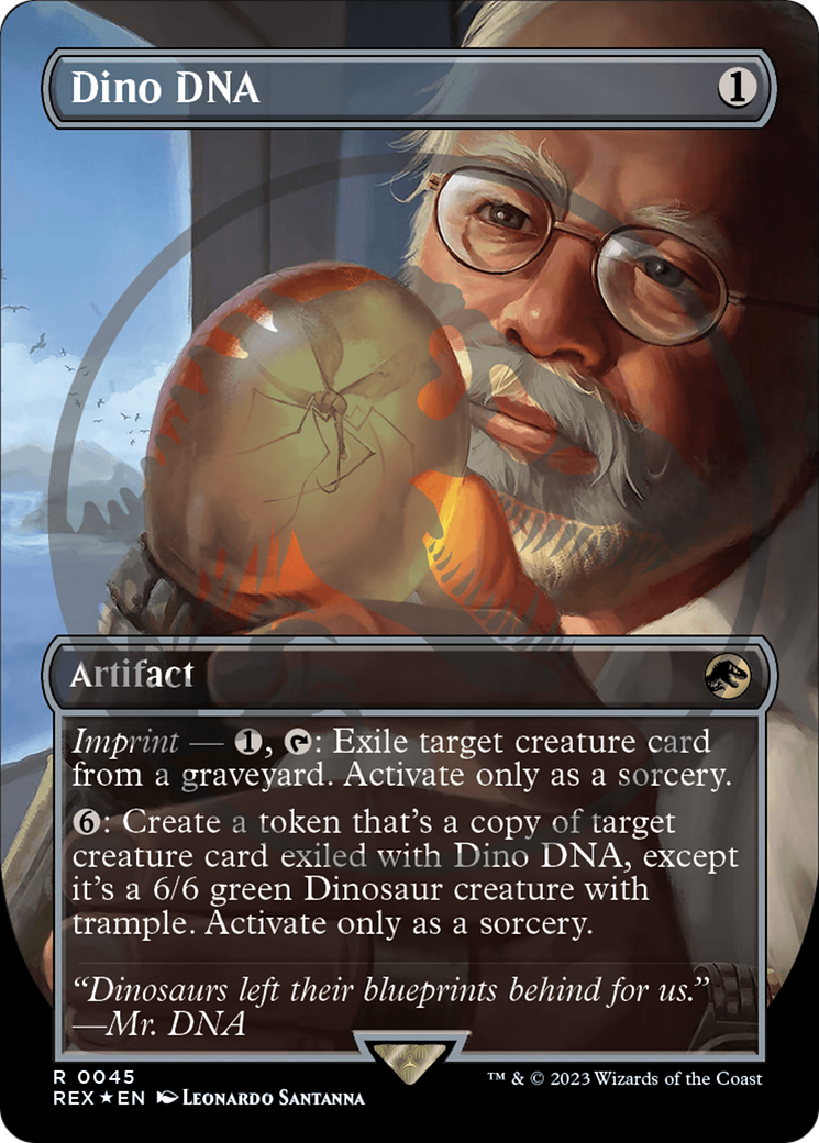 Dino DNA (Emblem) (Borderless) [Jurassic World Collection Tokens] | Black Swamp Games