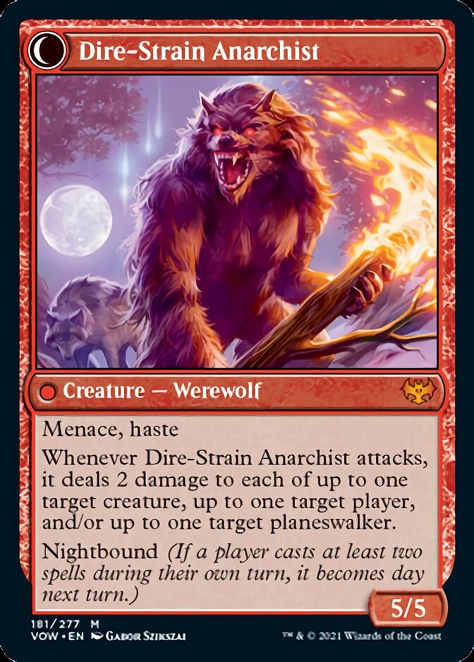 Volatile Arsonist // Dire-Strain Anarchist [Innistrad: Crimson Vow] | Black Swamp Games