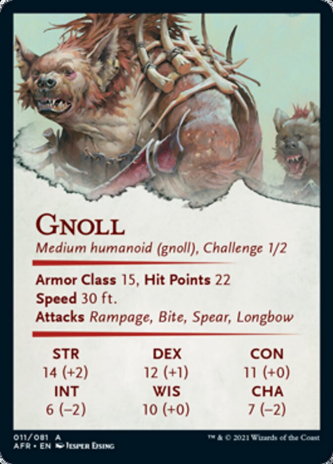 Gnoll Art Card [Dungeons & Dragons: Adventures in the Forgotten Realms Art Series] | Black Swamp Games