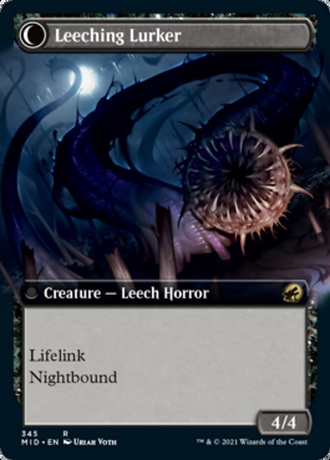 Curse of Leeches // Leeching Lurker (Extended Art) [Innistrad: Midnight Hunt] | Black Swamp Games