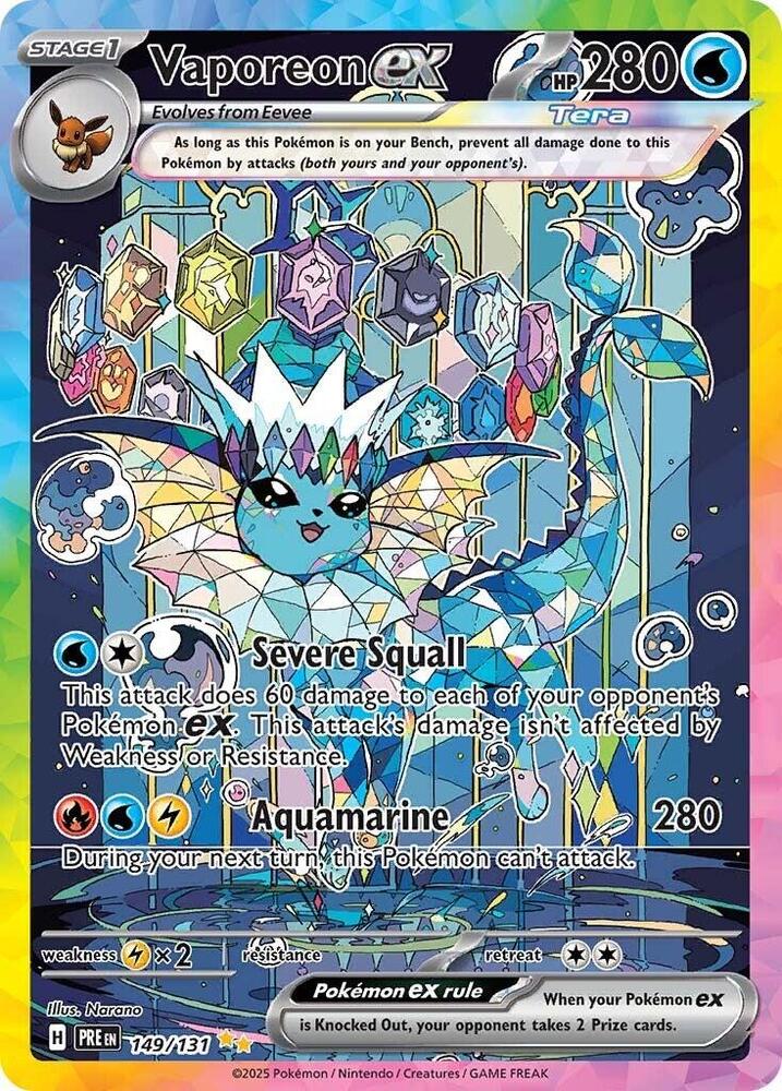 Vaporeon ex (149/131) [Scarlet & Violet: Prismatic Evolutions] | Black Swamp Games