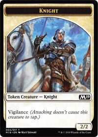 Knight // Zombie Double-Sided Token (Game Night) [Core Set 2019 Tokens] | Black Swamp Games