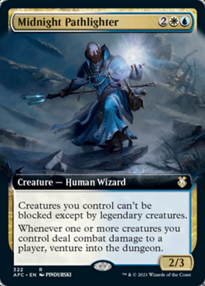 Midnight Pathlighter (Extended Art) [Dungeons & Dragons: Adventures in the Forgotten Realms Commander] | Black Swamp Games