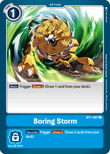 Boring Storm [BT1-097] [Release Special Booster Ver.1.0] | Black Swamp Games