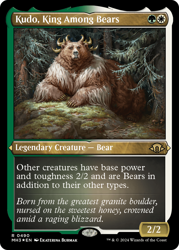 Kudo, King Among Bears (Foil Etched) [Modern Horizons 3] | Black Swamp Games