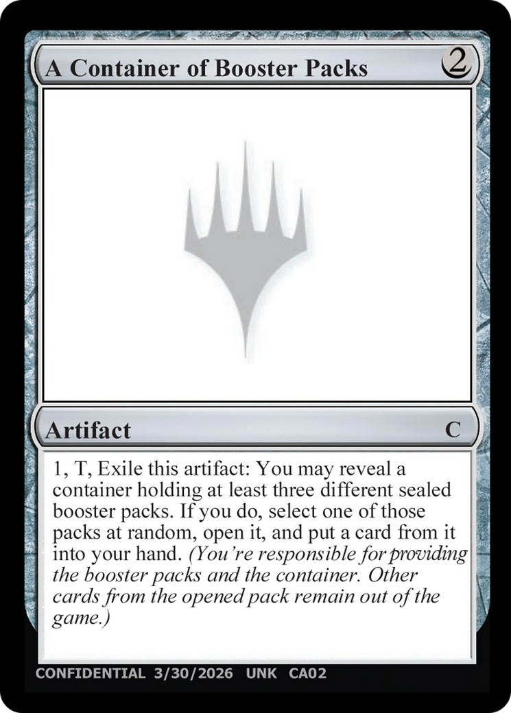 A Container of Booster Packs [Unknown Event] | Black Swamp Games
