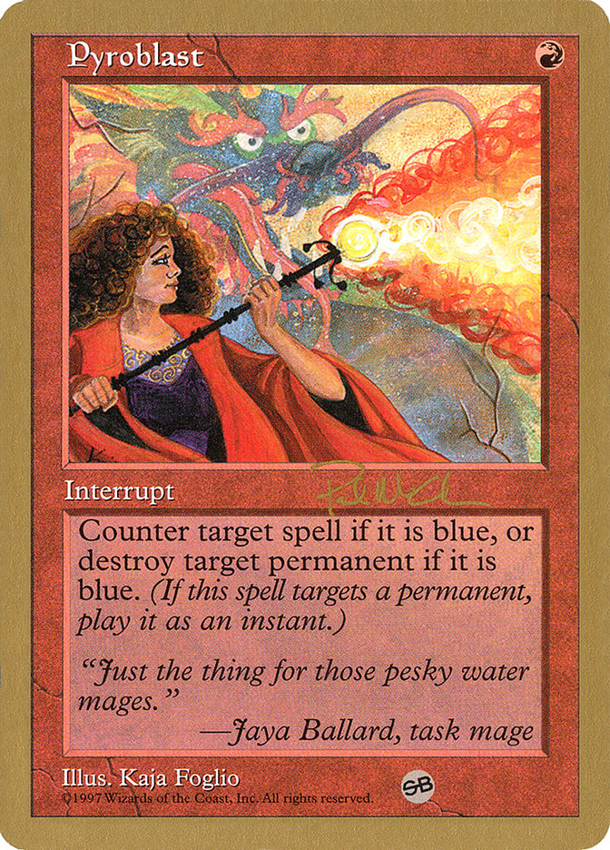 Pyroblast (Paul McCabe) (SB) [World Championship Decks 1997] | Black Swamp Games