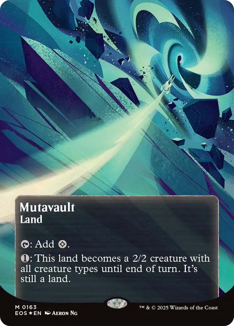 Mutavault (0163) (Borderless) (Galaxy Foil) [Edge of Eternities: Stellar Sights] | Black Swamp Games