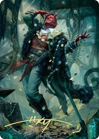 Tibalt, Cosmic Impostor Art Card (Gold-Stamped Signature) [Kaldheim Art Series] | Black Swamp Games