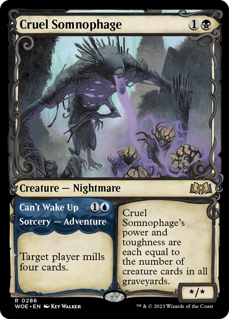 Cruel Somnophage // Can't Wake Up (Showcase) [Wilds of Eldraine] | Black Swamp Games