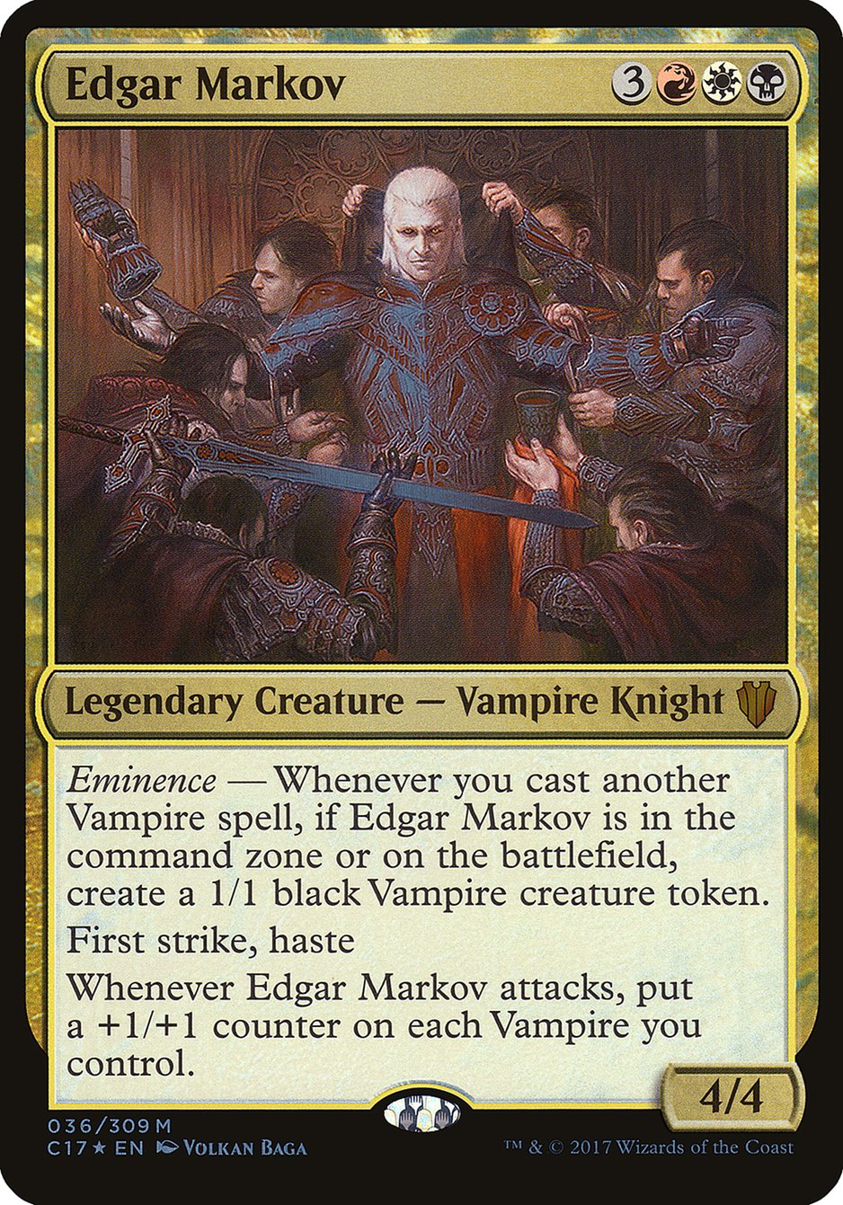 Edgar Markov (Oversized) [Commander 2017 Oversized] | Black Swamp Games