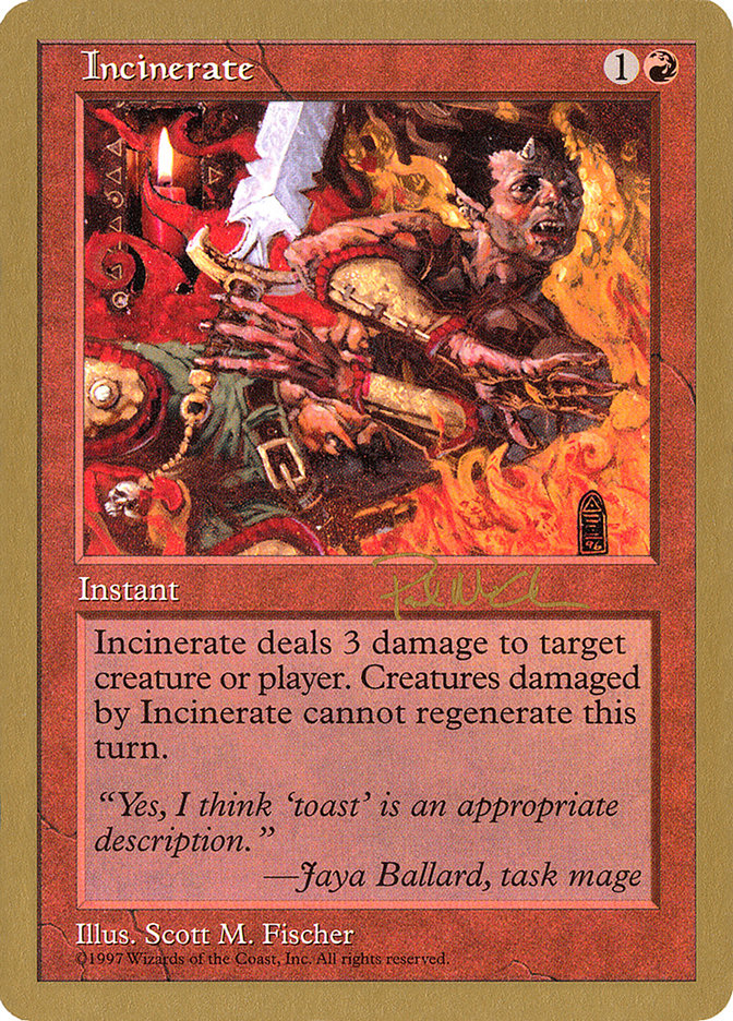 Incinerate (Paul McCabe) [World Championship Decks 1997] | Black Swamp Games