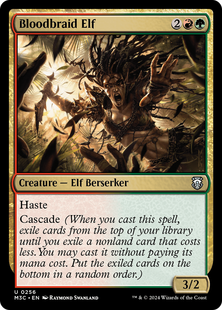 Bloodbraid Elf (Ripple Foil) [Modern Horizons 3 Commander] | Black Swamp Games