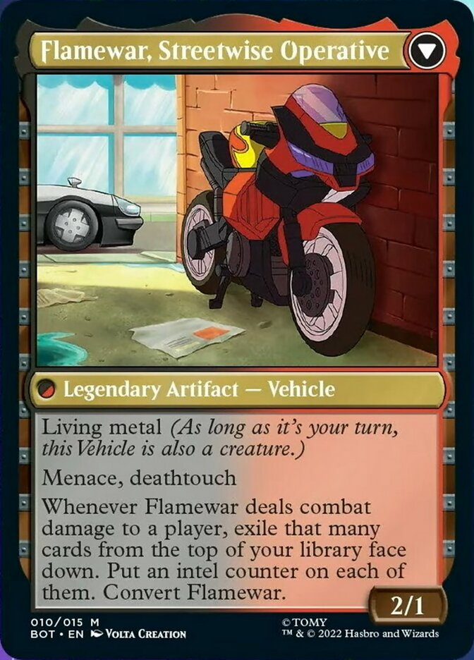 Flamewar, Brash Veteran // Flamewar, Streetwise Operative [Transformers] | Black Swamp Games