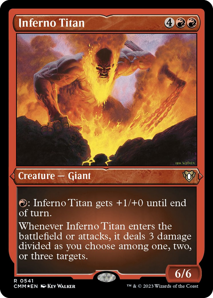 Inferno Titan (Foil Etched) [Commander Masters] | Black Swamp Games
