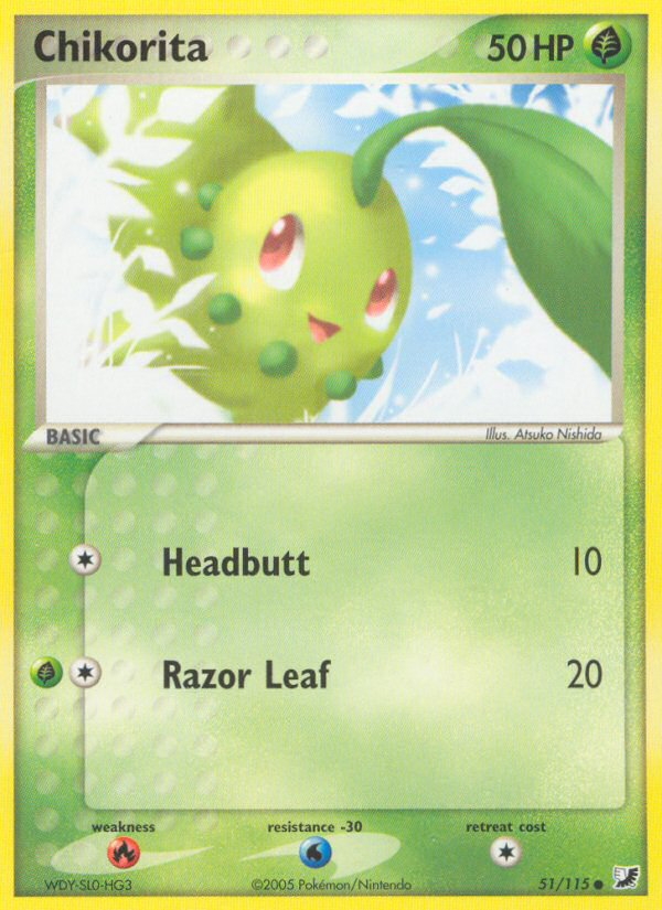 Chikorita (51/115) [EX: Unseen Forces] | Black Swamp Games