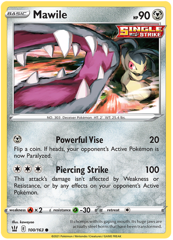 Mawile (100/163) [Sword & Shield: Battle Styles] | Black Swamp Games