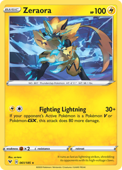 Zeraora (061/185) [Sword & Shield: Vivid Voltage] | Black Swamp Games