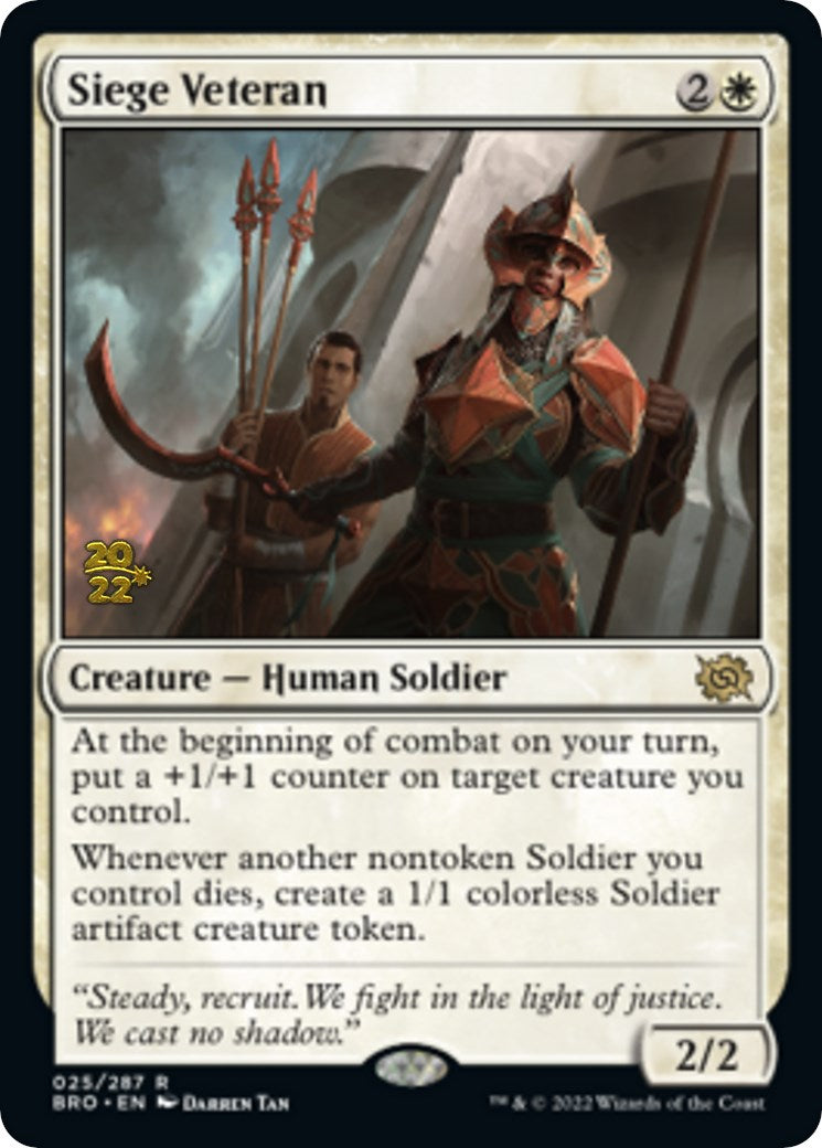 Siege Veteran [The Brothers' War Prerelease Promos] | Black Swamp Games