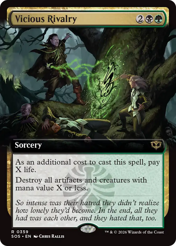 Vicious Rivalry (Extended Art) [Secrets of Strixhaven] | Black Swamp Games
