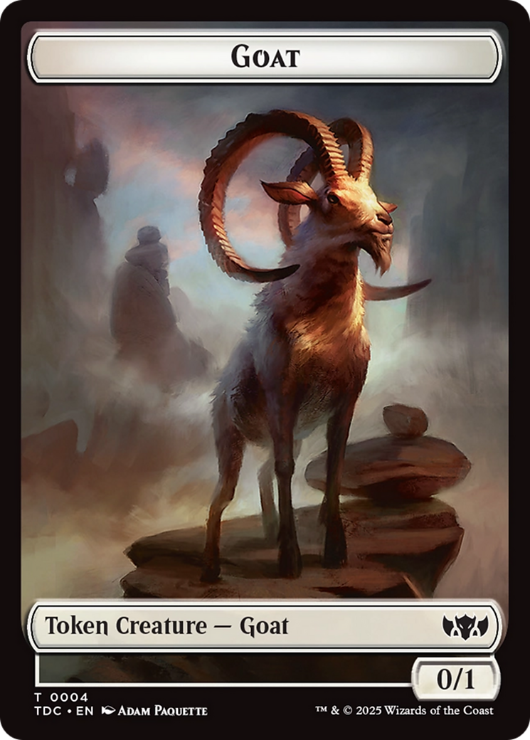 Goat // Timeless Witness Double-Sided Token [Tarkir: Dragonstorm Commander Tokens] | Black Swamp Games