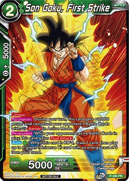 Son Goku, First Strike (Tournament Pack Vol. 8) (P-386) [Tournament Promotion Cards] | Black Swamp Games