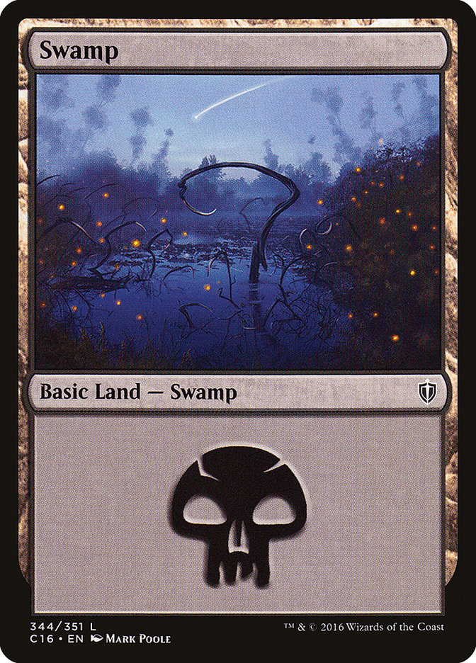 Swamp (344) [Commander 2016] | Black Swamp Games