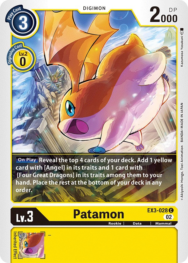 Patamon [EX3-028] [Draconic Roar] | Black Swamp Games