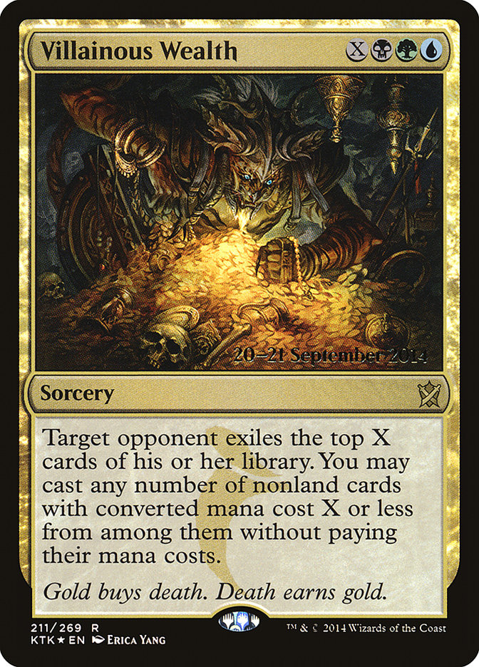 Villainous Wealth [Khans of Tarkir Prerelease Promos] | Black Swamp Games