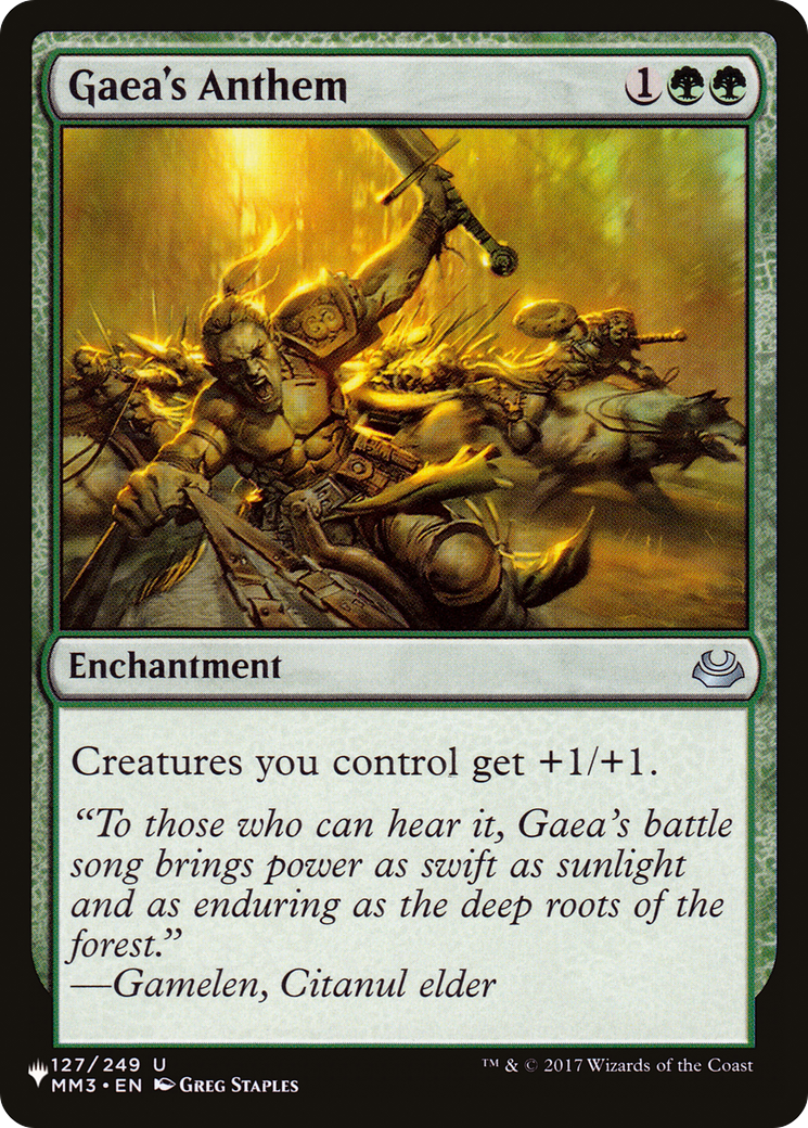 Gaea's Anthem (MM3) [The List] | Black Swamp Games
