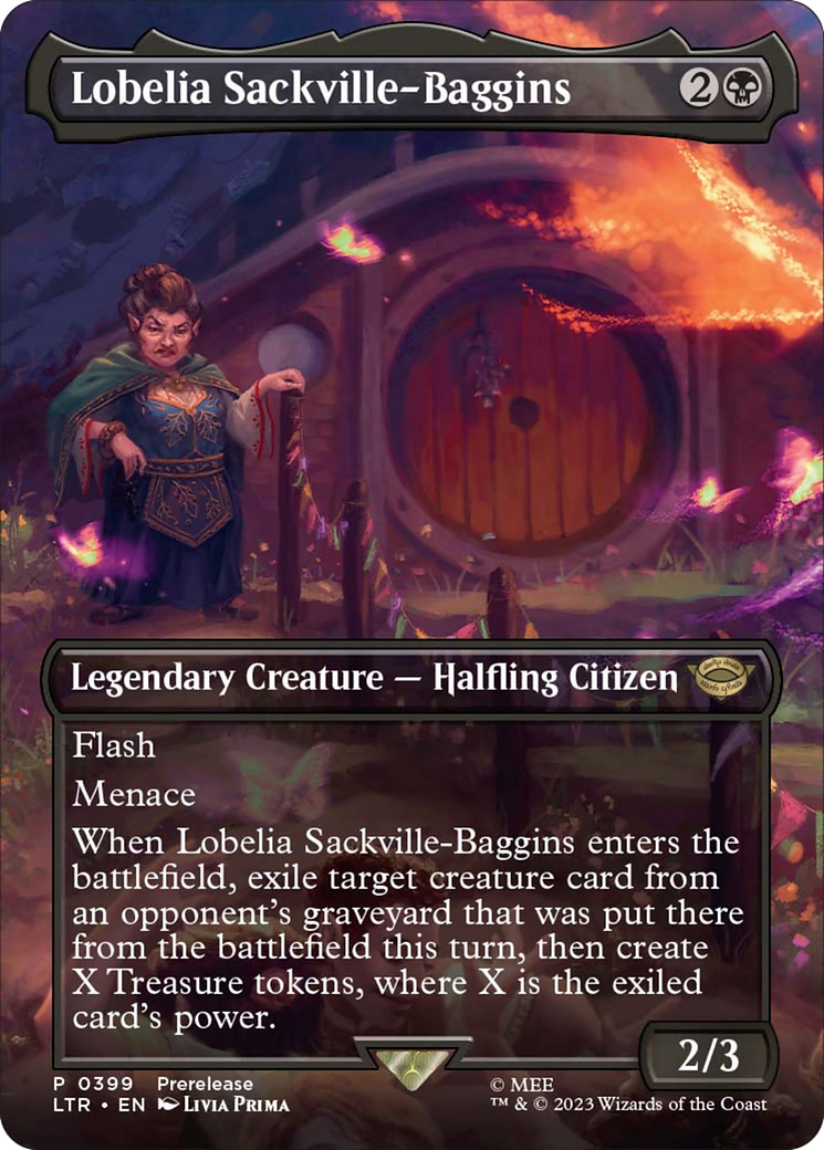 Lobelia Sackville-Baggins (Borderless Alternate Art) [The Lord of the Rings: Tales of Middle-Earth] | Black Swamp Games