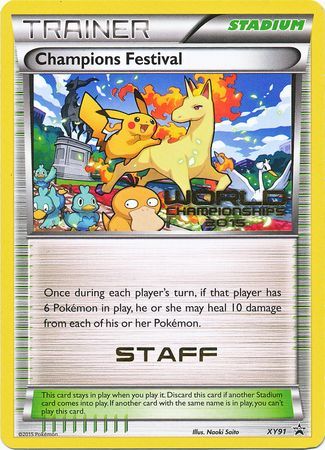 Champions Festival 2015 Staff (XY91) [XY: Black Star Promos] | Black Swamp Games