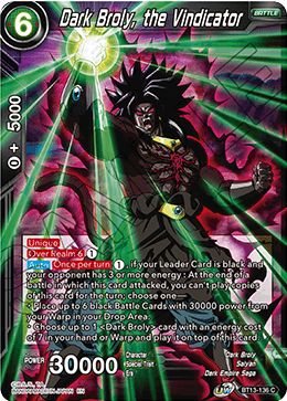 Dark Broly, the Vindicator (Common) (BT13-136) [Supreme Rivalry] | Black Swamp Games