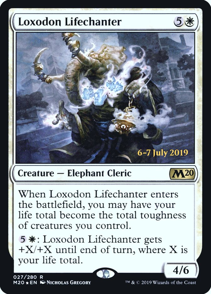 Loxodon Lifechanter [Core Set 2020 Prerelease Promos] | Black Swamp Games