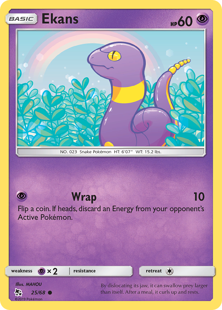 Ekans (25/68) [Sun & Moon: Hidden Fates] | Black Swamp Games