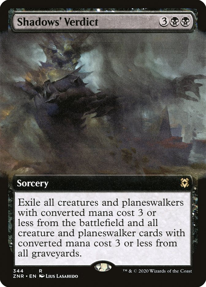Shadows' Verdict (Extended Art) [Zendikar Rising] | Black Swamp Games