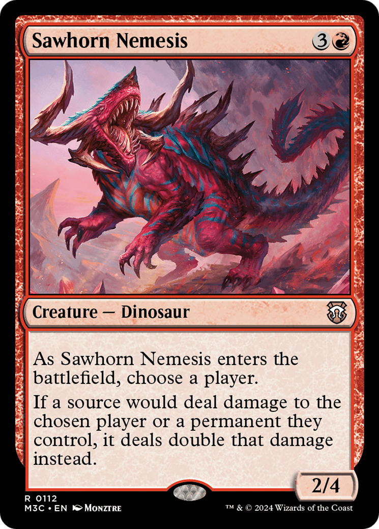 Sawhorn Nemesis [Modern Horizons 3 Commander] | Black Swamp Games
