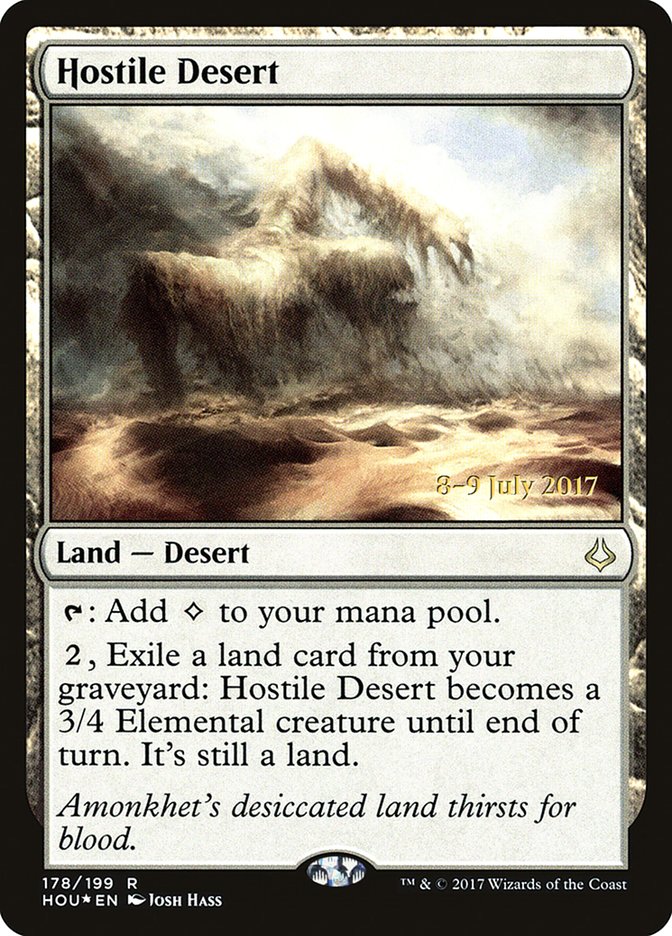 Hostile Desert [Hour of Devastation Prerelease Promos] | Black Swamp Games