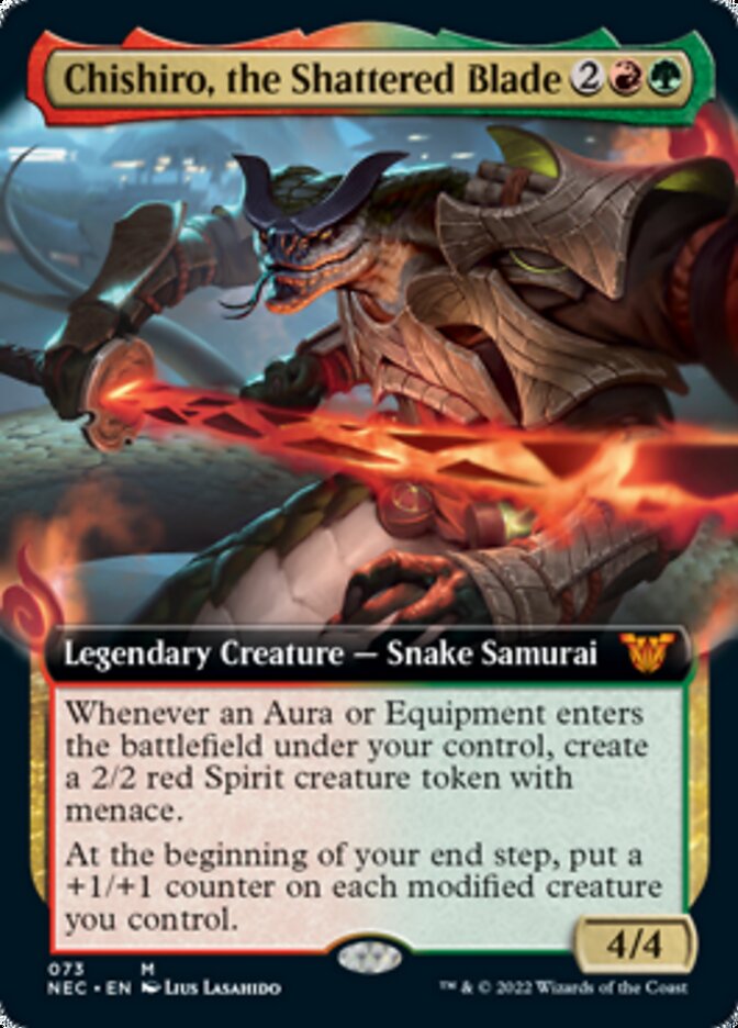 Chishiro, the Shattered Blade (Extended Art) [Kamigawa: Neon Dynasty Commander] | Black Swamp Games