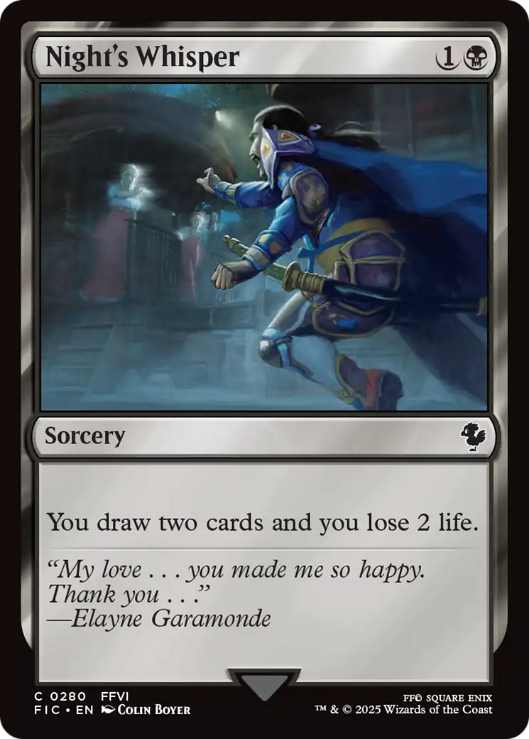 Night's Whisper [FINAL FANTASY Commander] | Black Swamp Games