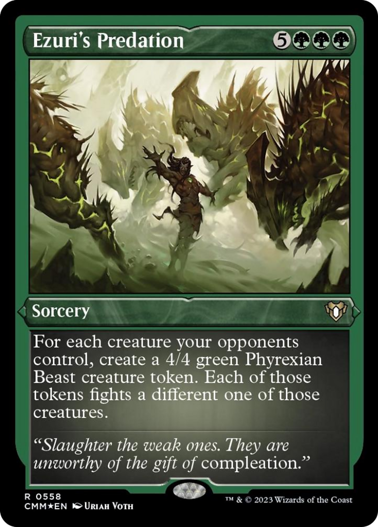 Ezuri's Predation (Foil Etched) [Commander Masters] | Black Swamp Games