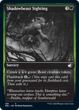 Shadowbeast Sighting [Innistrad: Double Feature] | Black Swamp Games