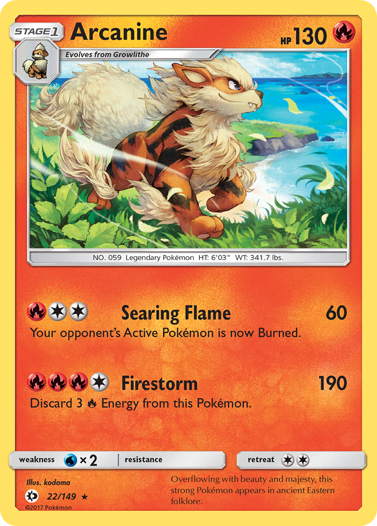 Arcanine (22/149) [Sun & Moon: Base Set] | Black Swamp Games