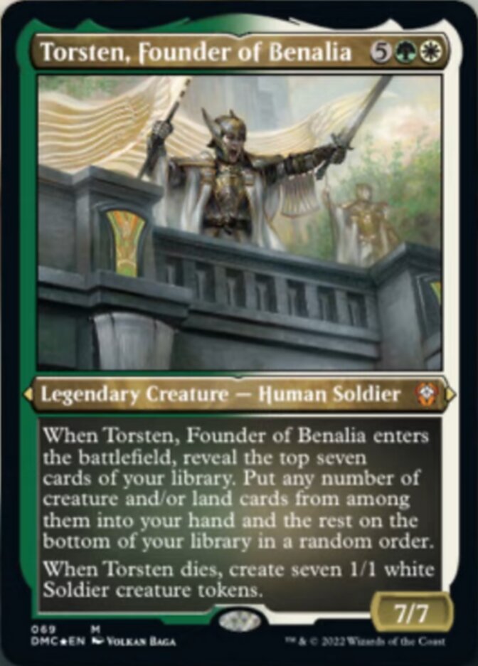 Torsten, Founder of Benalia (Foil Etched) [Dominaria United Commander] | Black Swamp Games