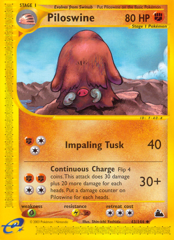 Piloswine (43/144) [Skyridge] | Black Swamp Games