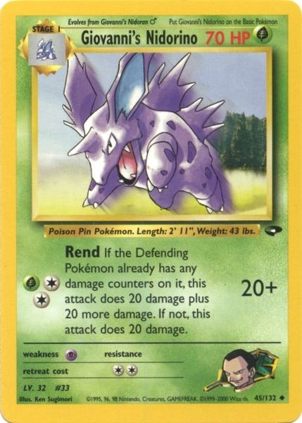Giovanni's Nidorino (45/132) [Gym Challenge Unlimited] | Black Swamp Games