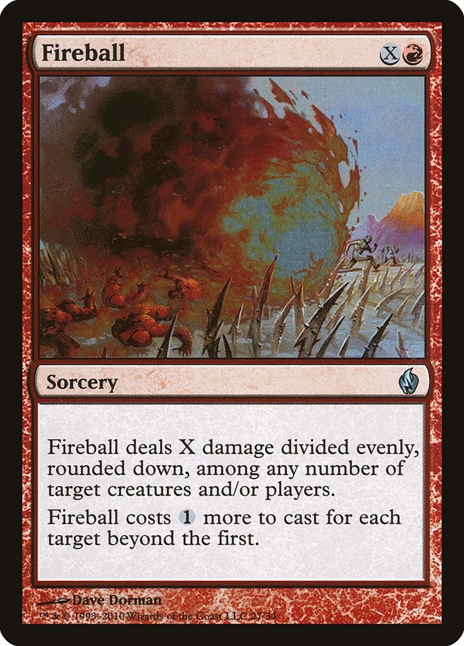 Fireball [Premium Deck Series: Fire and Lightning] | Black Swamp Games