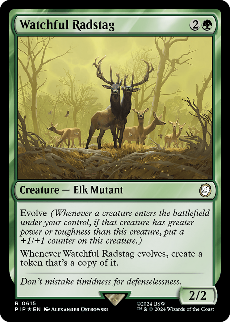 Watchful Radstag (Surge Foil) [Fallout] | Black Swamp Games