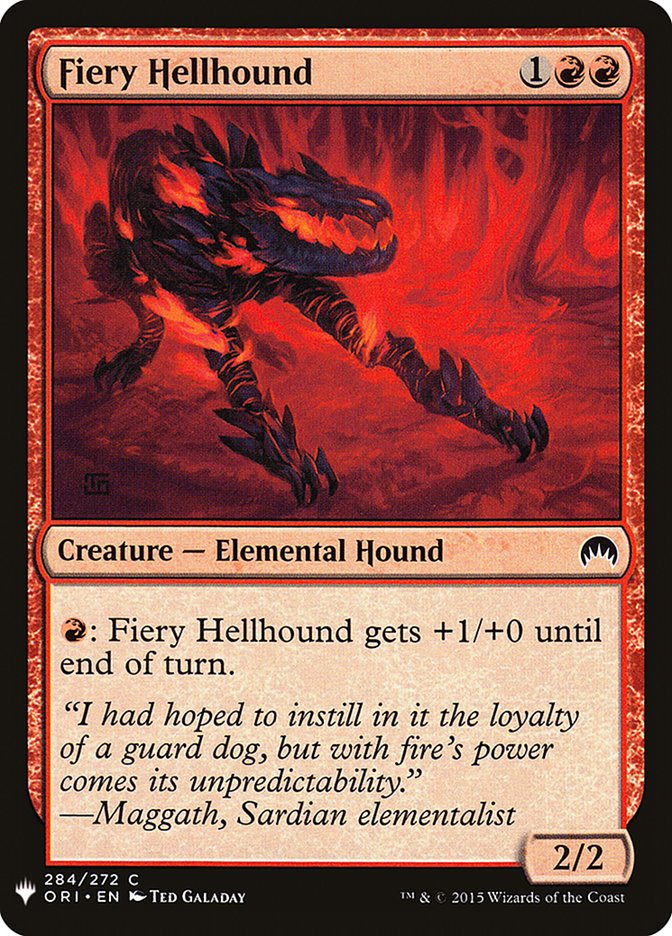 Fiery Hellhound [Mystery Booster] | Black Swamp Games